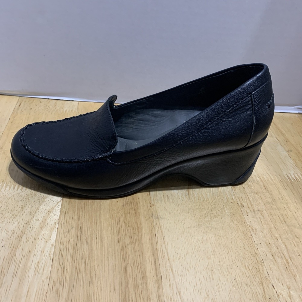 Nurture Brown‎ Stitch Leather Loafers Wedge Shoes Women's Size 8.5M